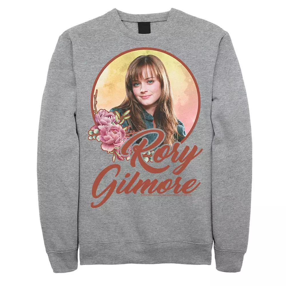 Men's Gilmore Girls Rory Gilmore Portrait Sweatshirt, Size: 3XL, Athletic Grey Product Image