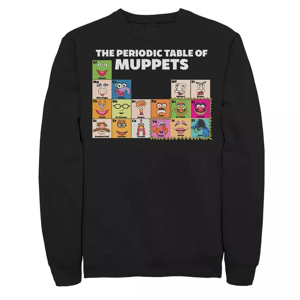 Disney's The Muppets Big & Tall Periodic Table Of The Muppets Fleece Sweatshirt, Men's, Size: 3XL, Black Product Image
