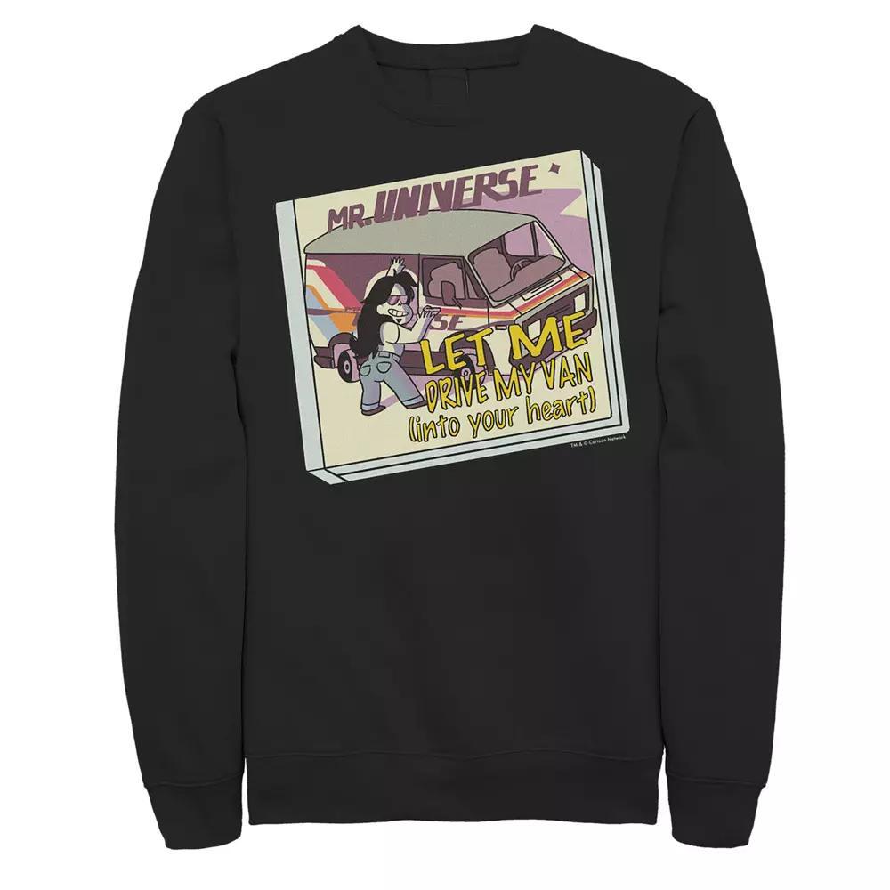 Men's CN Steven Universe Drive Into Your Heart Fleece Pullover, Size: 3XL, Black Product Image