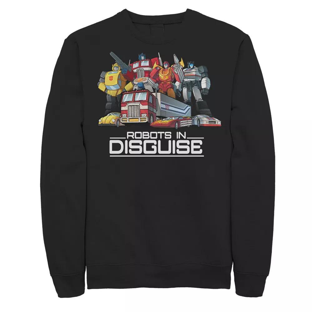 Men's Transformers Group Shots Robots In Disguise Sweatshirt, Size: Medium, Black Product Image