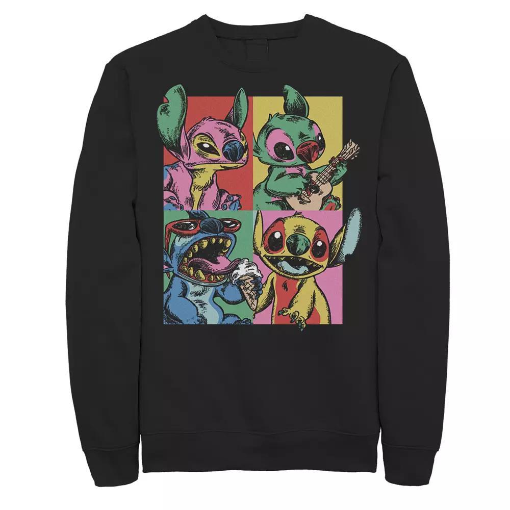 Disney's Lilo And Stitch Grunge Stitch Boxed Up Men's Sweatshirt, Size: Small, Black Product Image