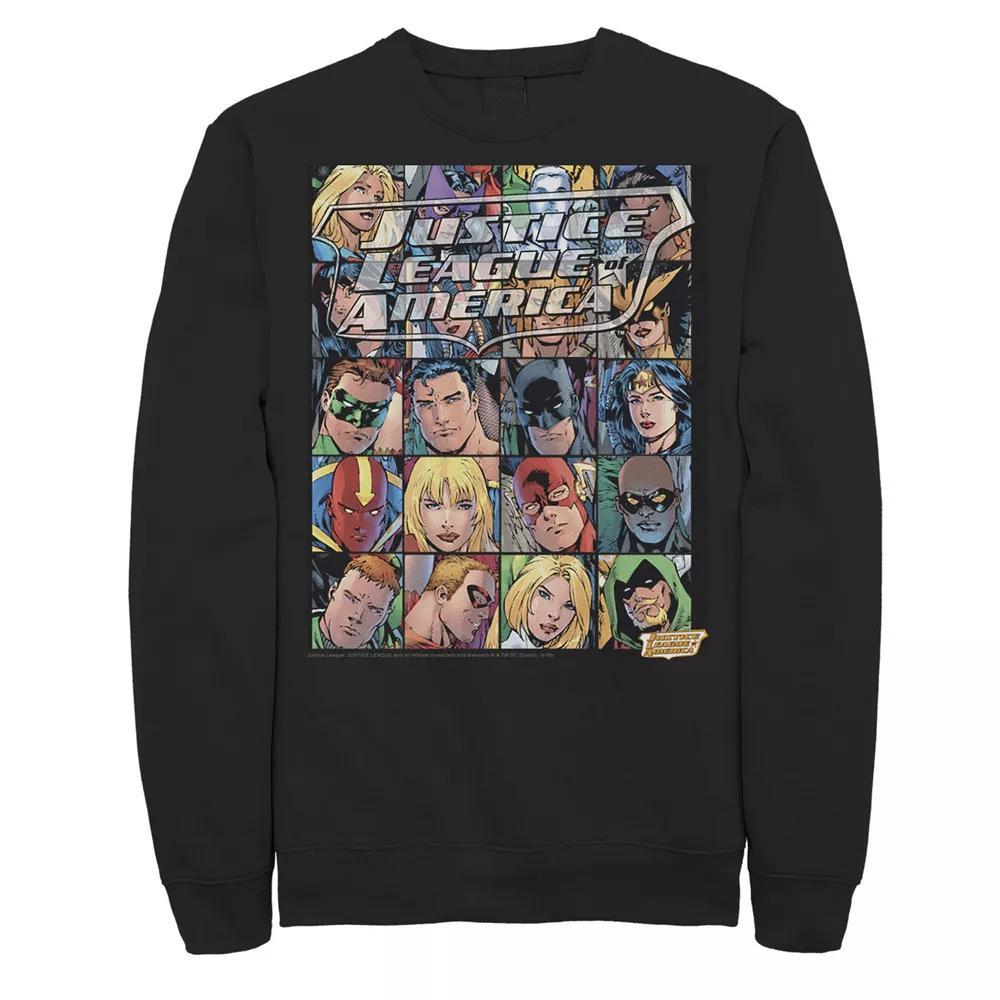 Men's DC Comics Justice League Hero Box Up Poster Sweatshirt, Size: Small, Black Product Image