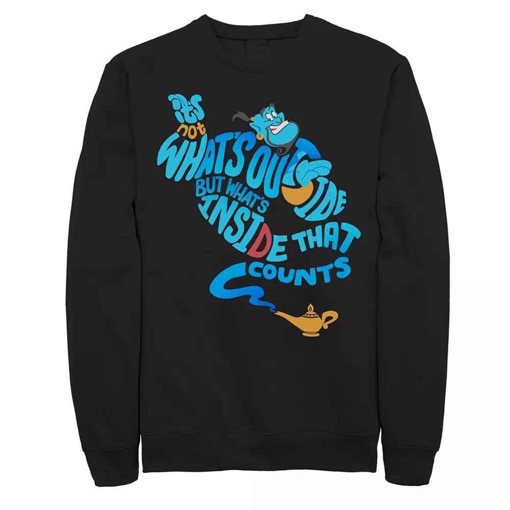 Juniors Disneys Aladdin Genie Quote Body Crew Fleece Sweater, Girls Product Image