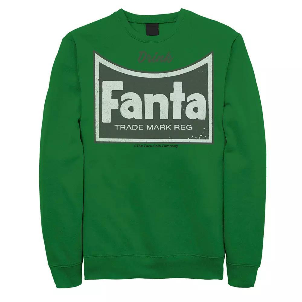 Men's Fanta Vintage Bottle Label Sweatshirt, Size: XL, Kelly Product Image