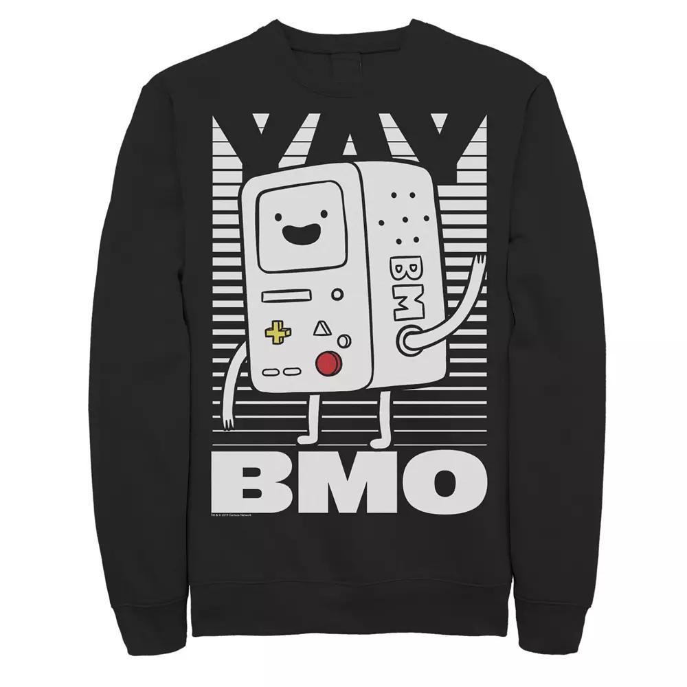 Mens Cartoon Network Adventure Time BMO Wave YAY Halftone Fade Sweatshirt Product Image