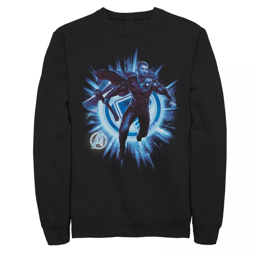 Men's Marvel Avengers Endgame Thor Lightning Fleece Top, Size: Medium, Black Product Image