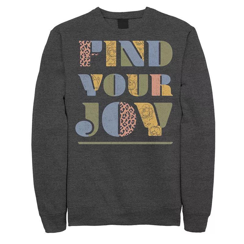 Men's Fifth Sun Find Your Joy Text Fill Sweatshirt, Size: XL, Grey Heather Product Image
