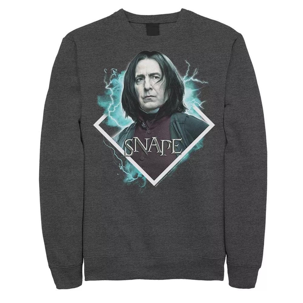 Men's Harry Potter Snape Blue Lightning Character Portrait Sweatshirt, Size: Medium, Black Product Image