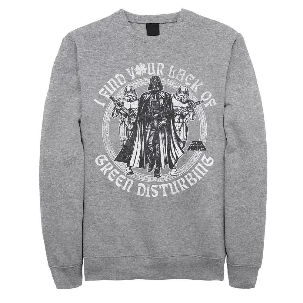 Men's Star Wars Vader Lack of Luck Sweatshirt, Size: Small, Athletic Grey Product Image