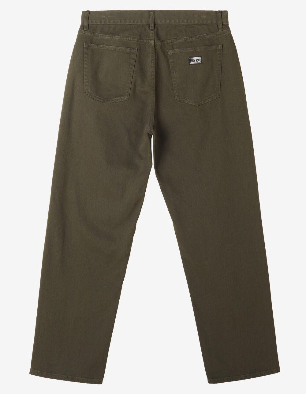 OBEY Hardwork Mens Pigment Denim Work Pants - DK GREEN Product Image