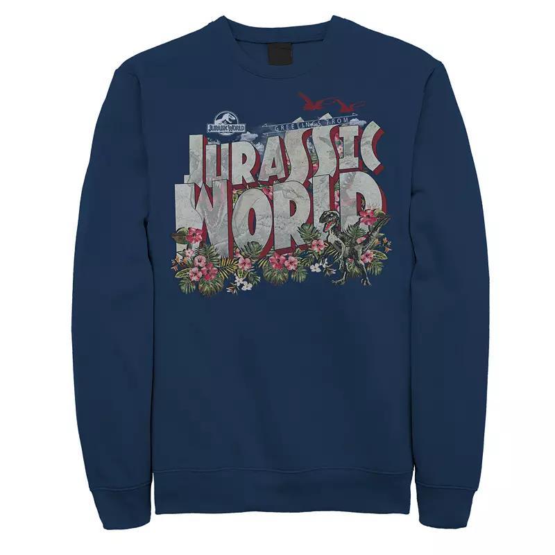 Men's Greetings from Jurassic World Pullover, Size: Small, Blue Product Image
