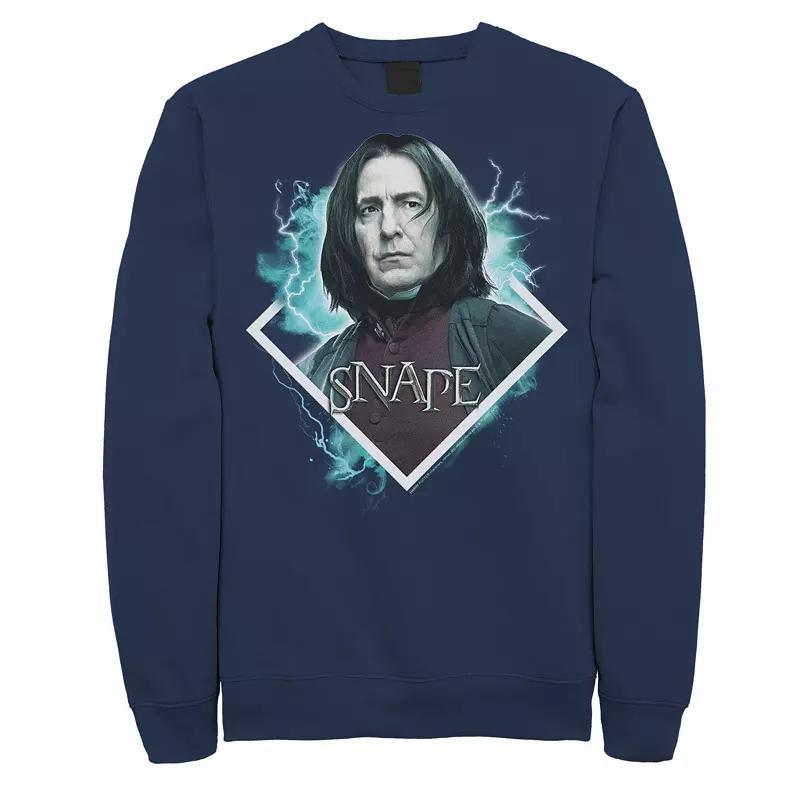 Men's Harry Potter Snape Blue Lightning Character Portrait Sweatshirt, Size: Medium, Black Product Image