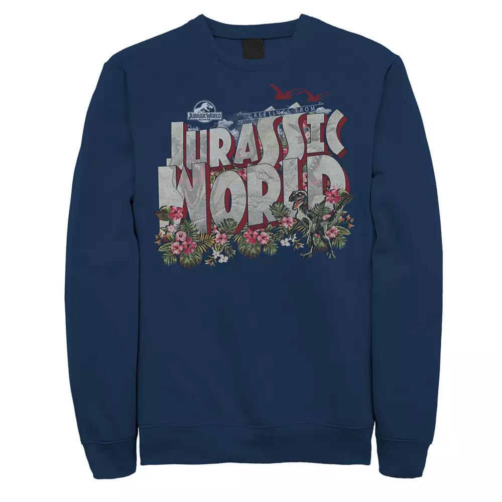 Men's Greetings from Jurassic World Pullover, Size: Small, Blue Product Image
