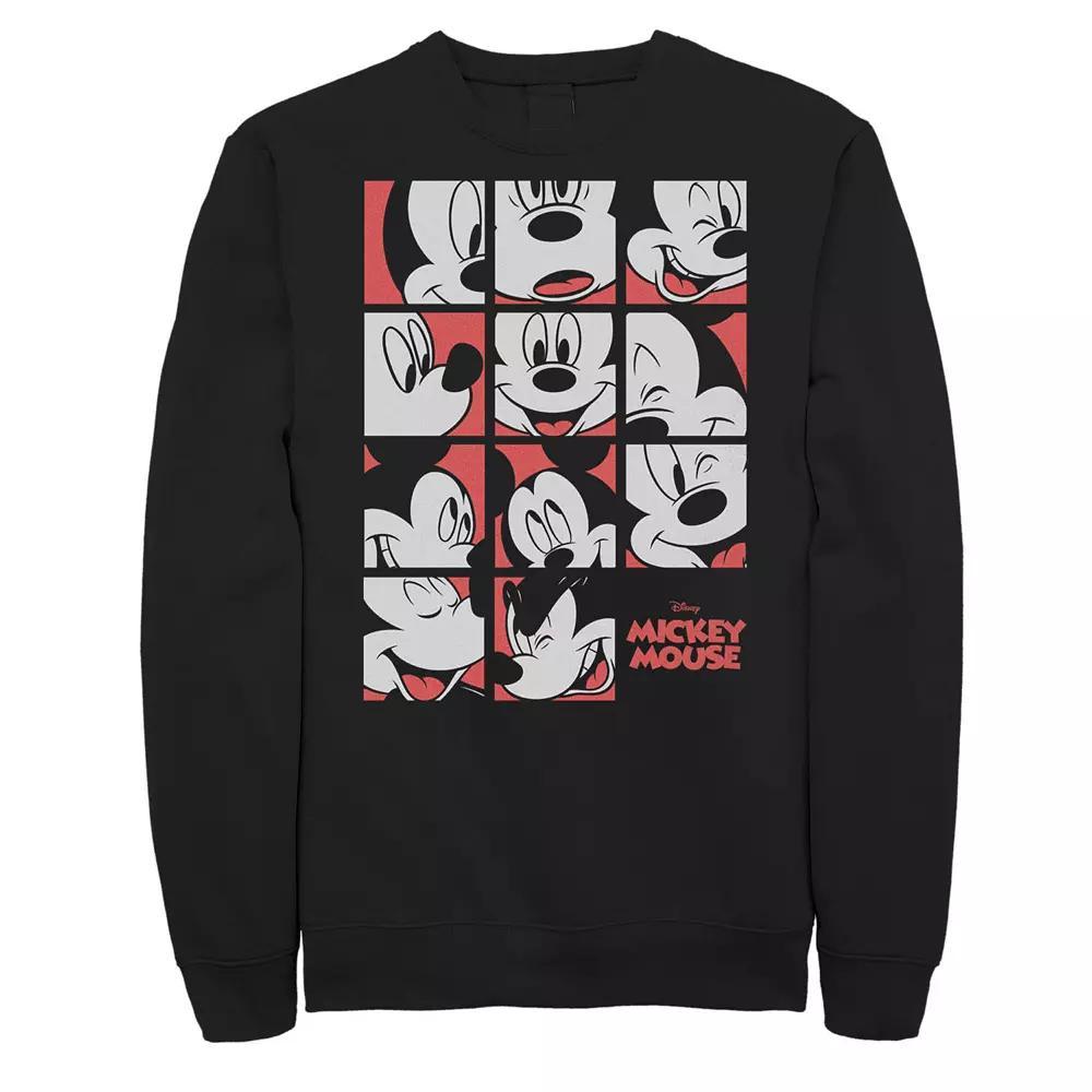Disney's Mickey Mouse & Friends Big & Tall Mickey Mouse Expressions Boxes Graphic Fleece, Men's, Size: XXL Tall, Black Product Image