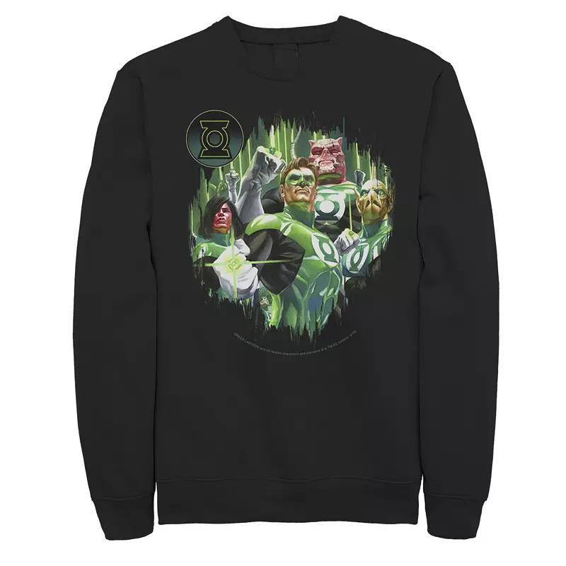 Men's DC Comics Green Lantern Corps Portrait Sweatshirt, Size: XL, Black Product Image