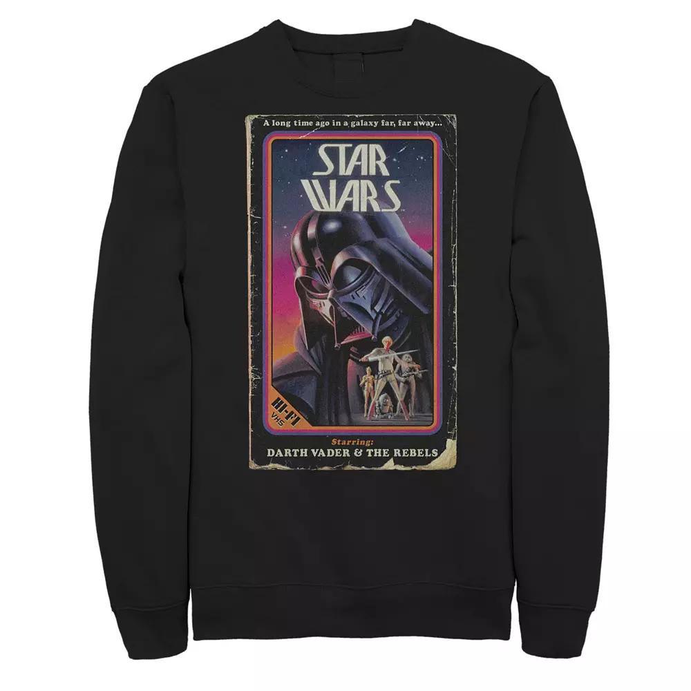 Big & Tall Star Wars Darth Vader Vintage Video Cover Z1 Sweatshirt, Men's, Size: XL Tall, Black Product Image