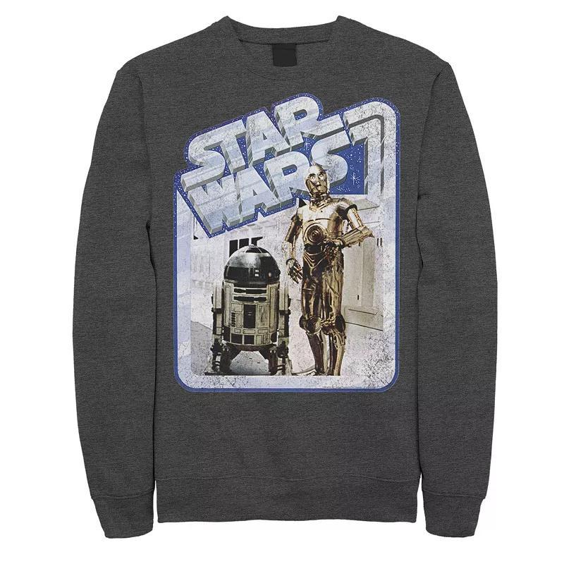 Mens Star Wars Tantive Droids Chrome Border Sweatshirt Grey Heather Product Image