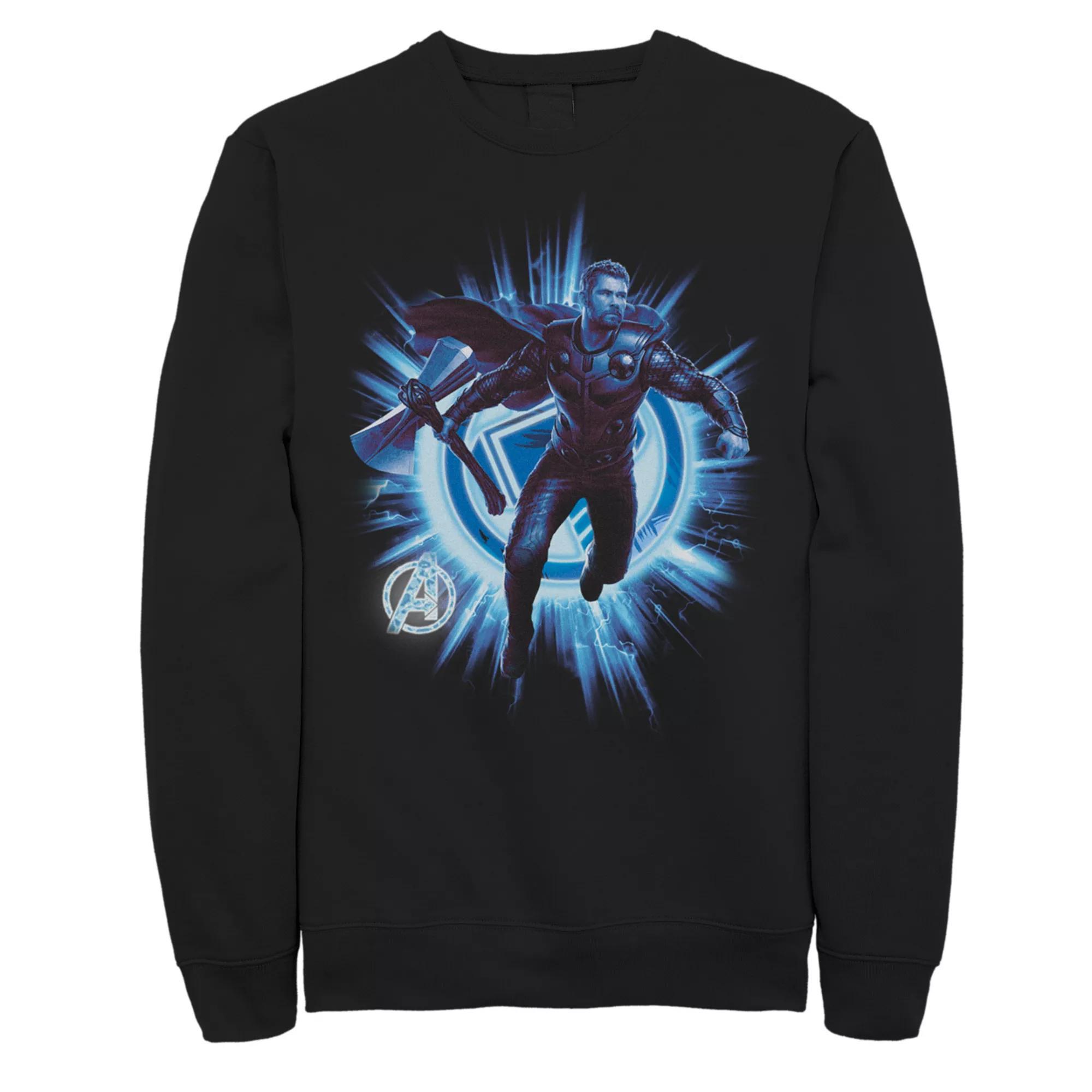 Men's Marvel Avengers Endgame Thor Lightning Fleece Top, Size: Medium, Black Product Image