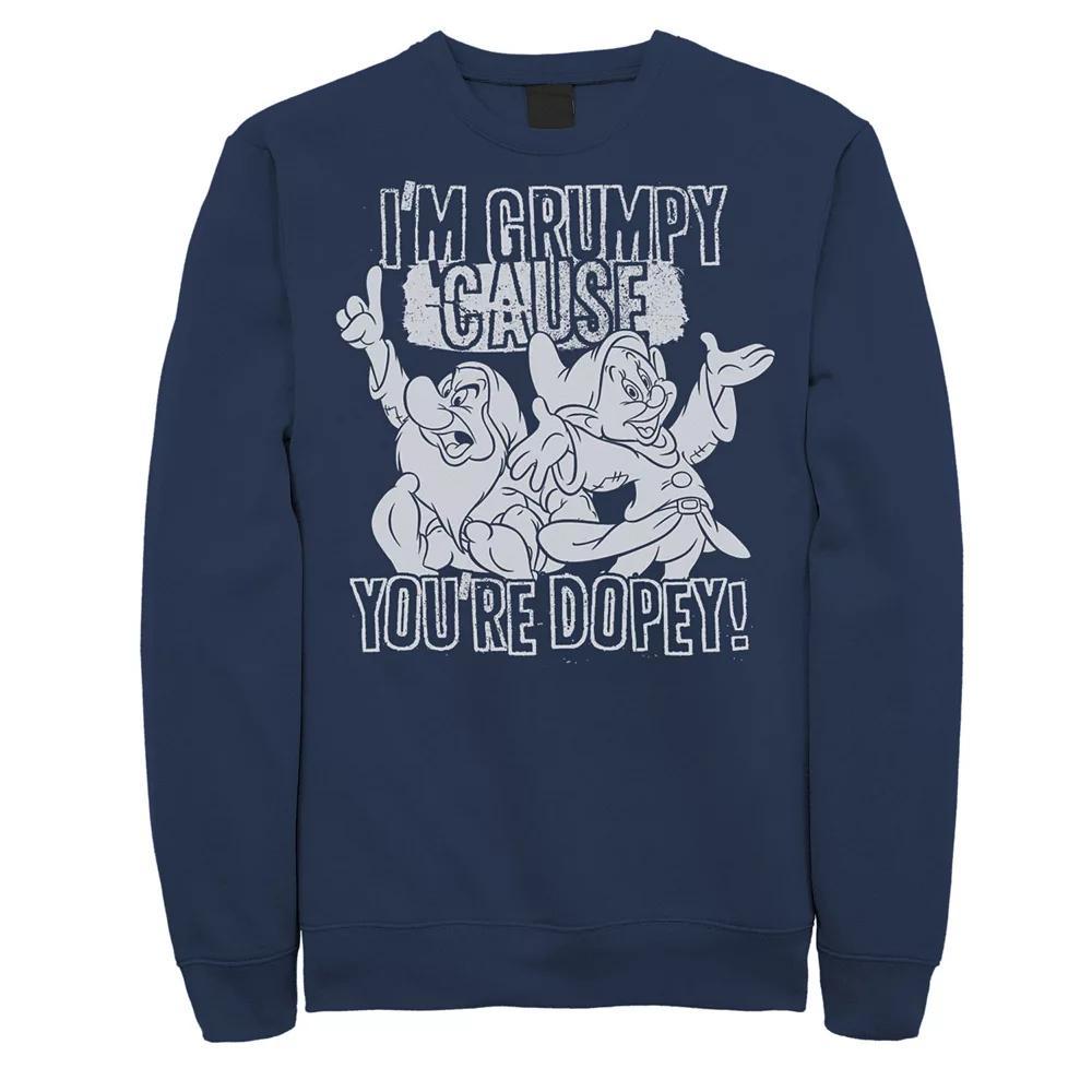 Disney's Snow White Grumpy Cause You're Dopey Men's Sweatshirt, Size: Large, Blue Product Image