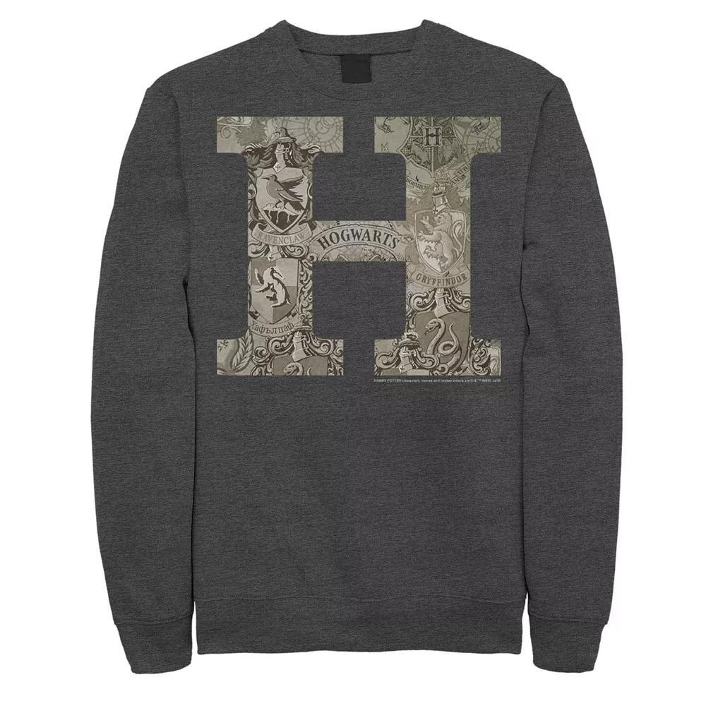 Mens Marvel Black Panther Circle Bead Logo Sweatshirt Grey Heather Product Image