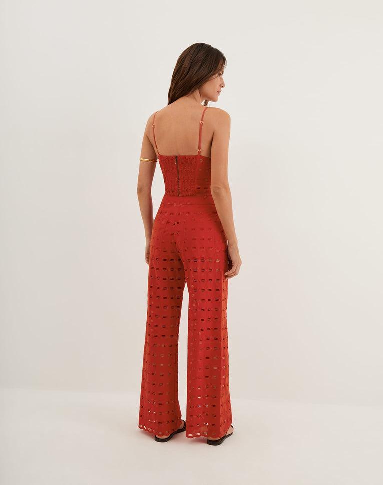 Eyelet Raya Top - Ruby Product Image