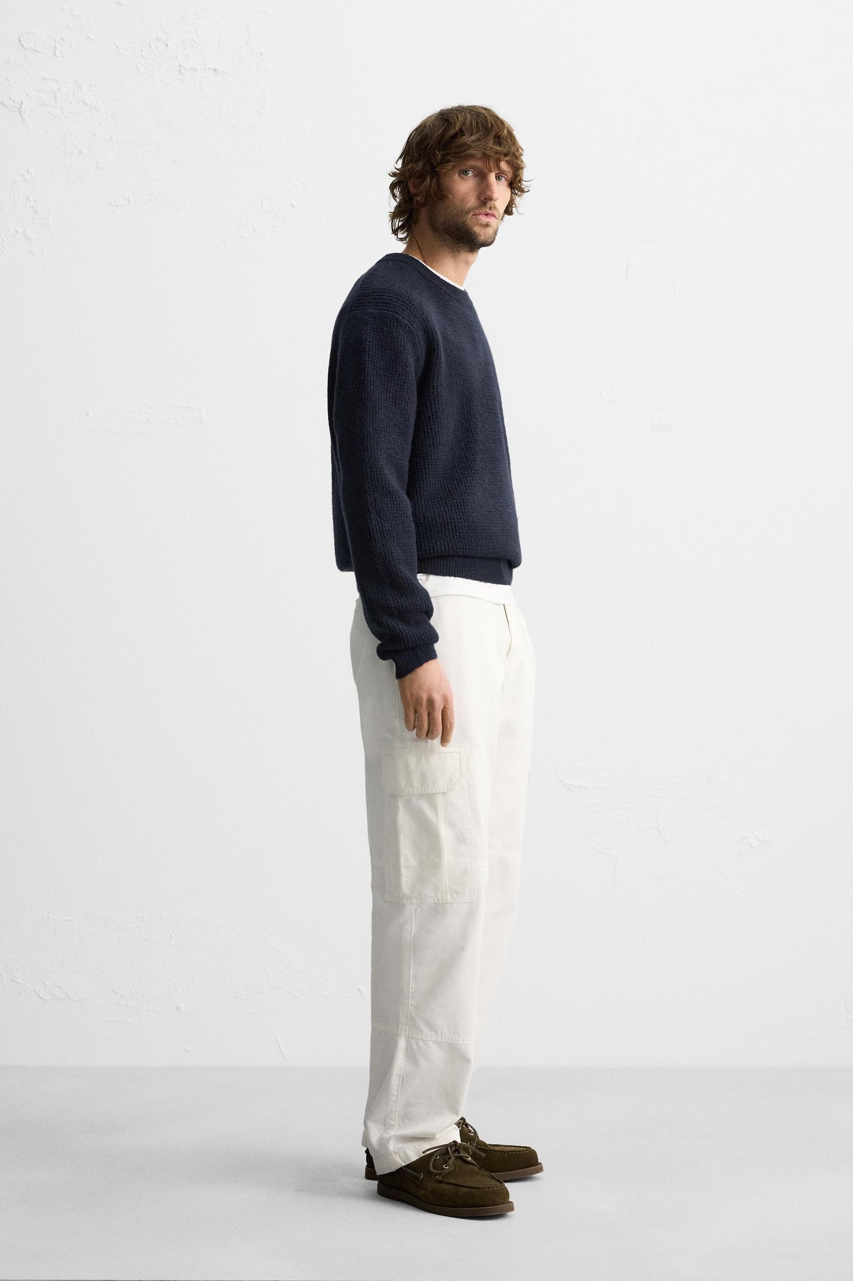 TEXTURED CHECK SWEATER Product Image