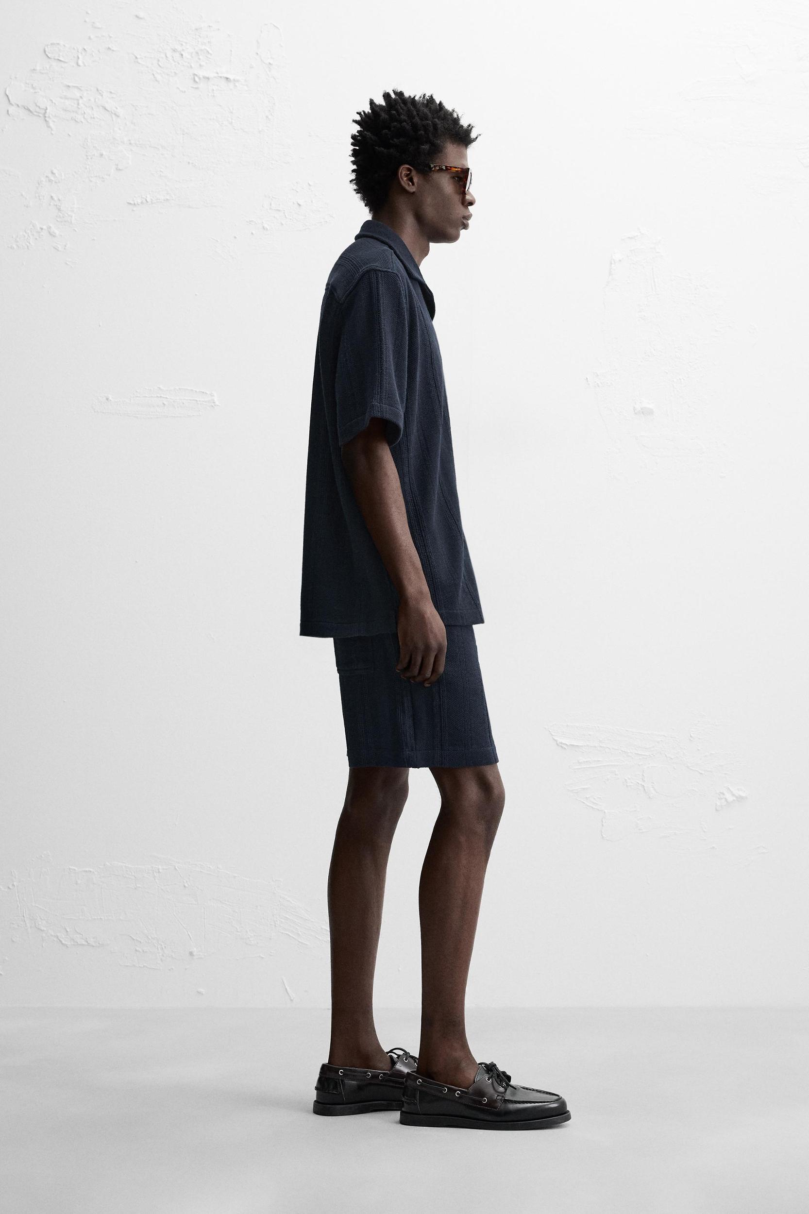 STRIPED JACQUARD SHORTS Product Image