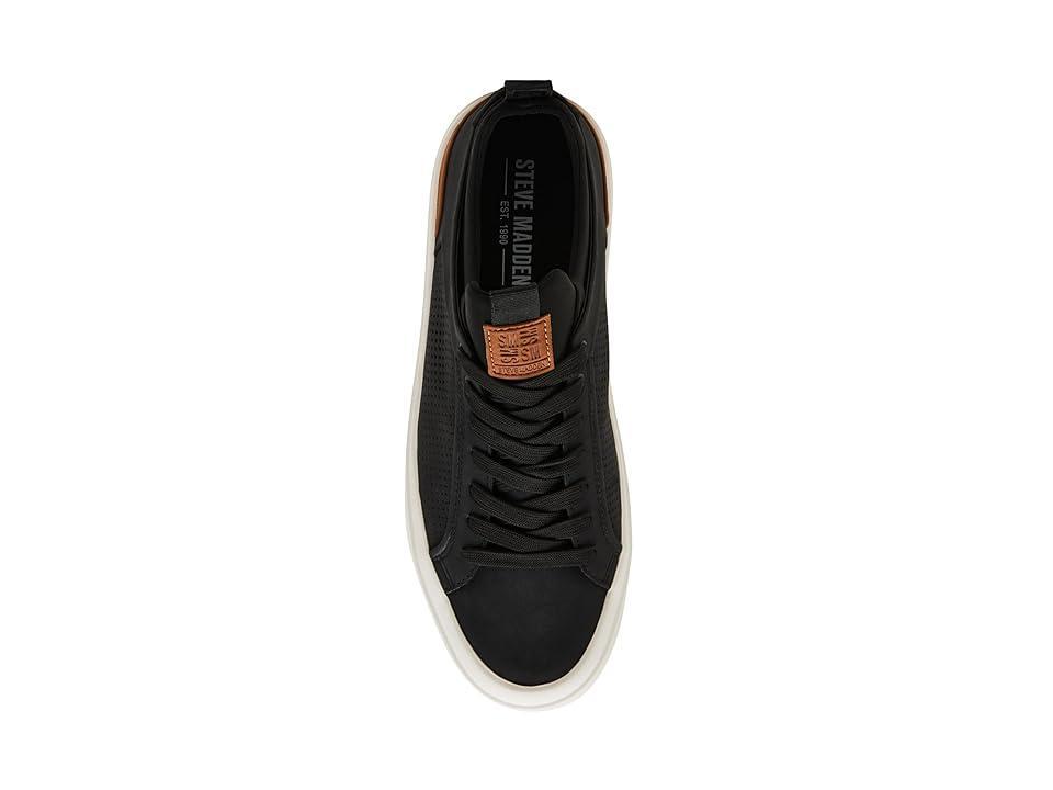 Steve Madden Mens Oasys Perforated Suede Lace Up Sneakers Product Image