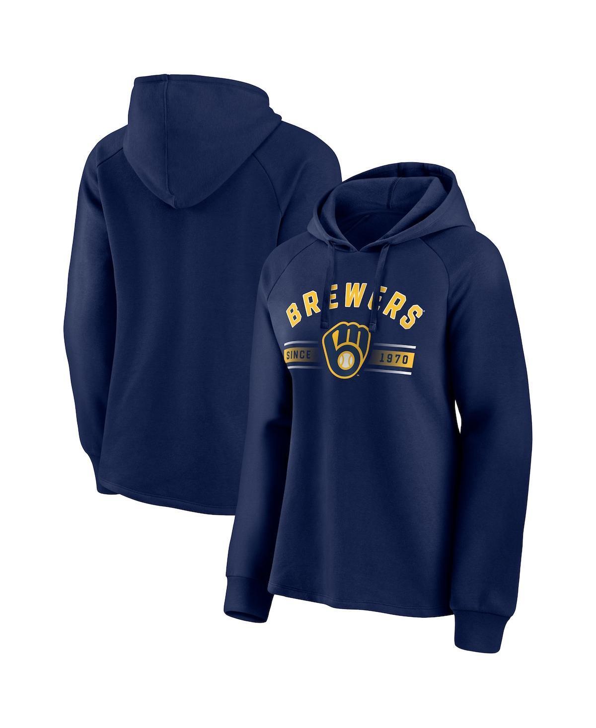 Women's Fanatics Branded Navy Minnesota Twins Perfect Play Raglan Pullover Hoodie, Size: Small, Blue Product Image