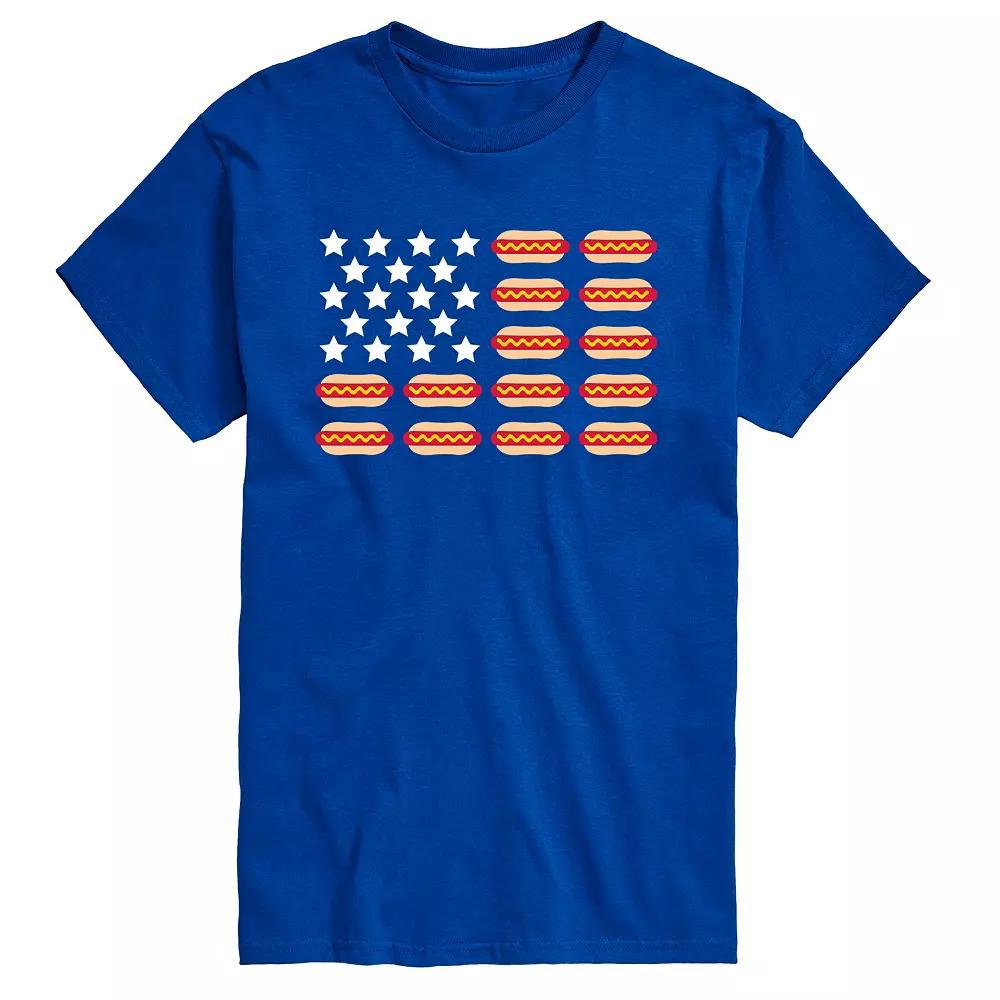Mens Hot Dog Flag Graphic Tee Product Image