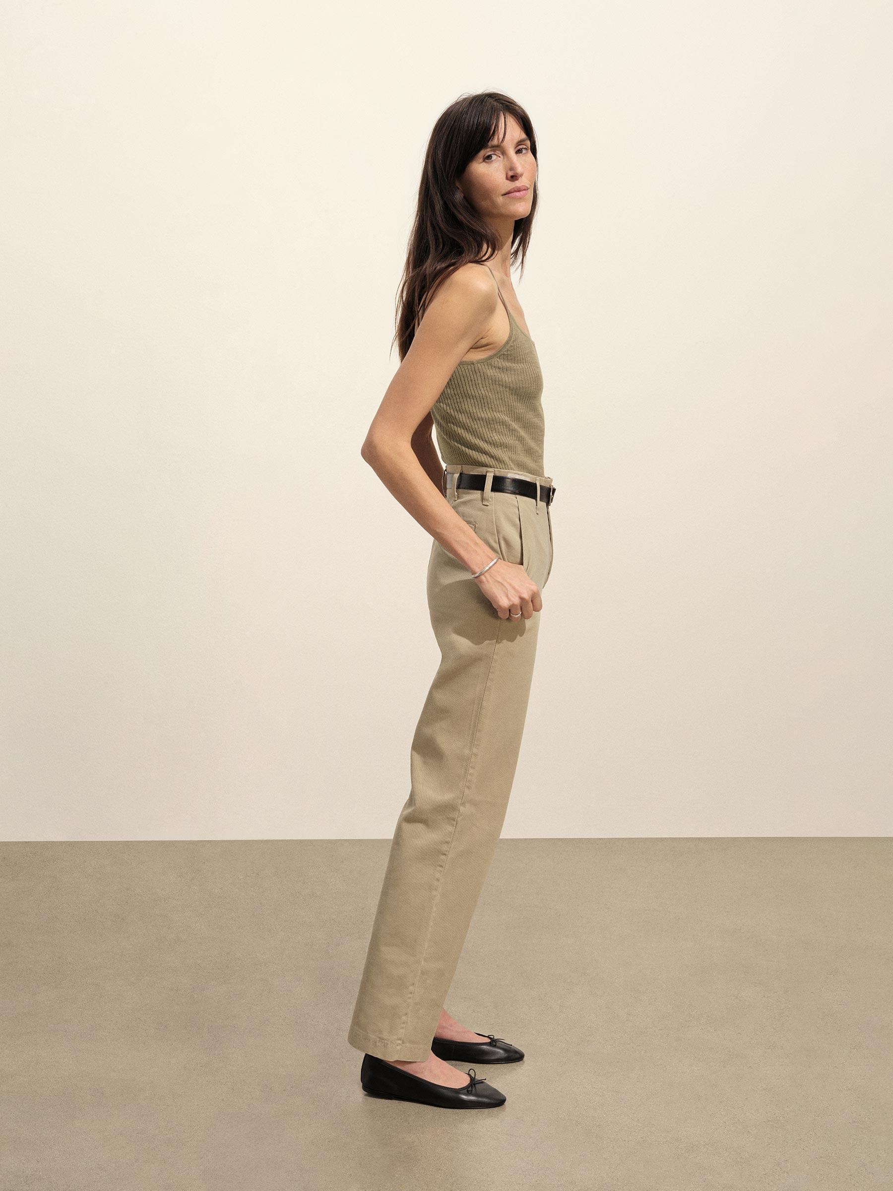 High Waist Faux Leather Loose-Fit Pants Product Image