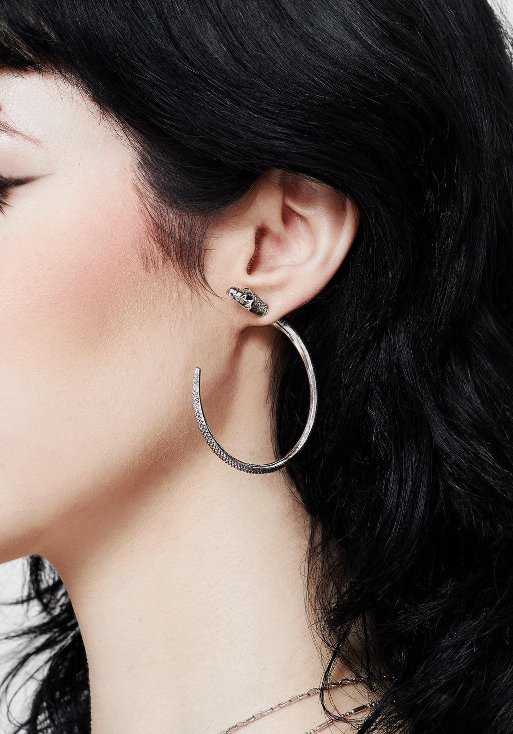 Ramona Snake Hoop Earrings Product Image