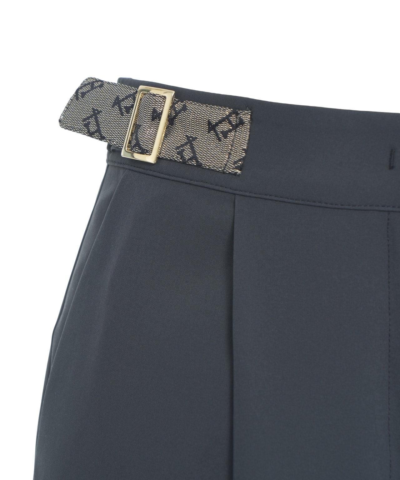 Pleated trousers with logo detail Product Image