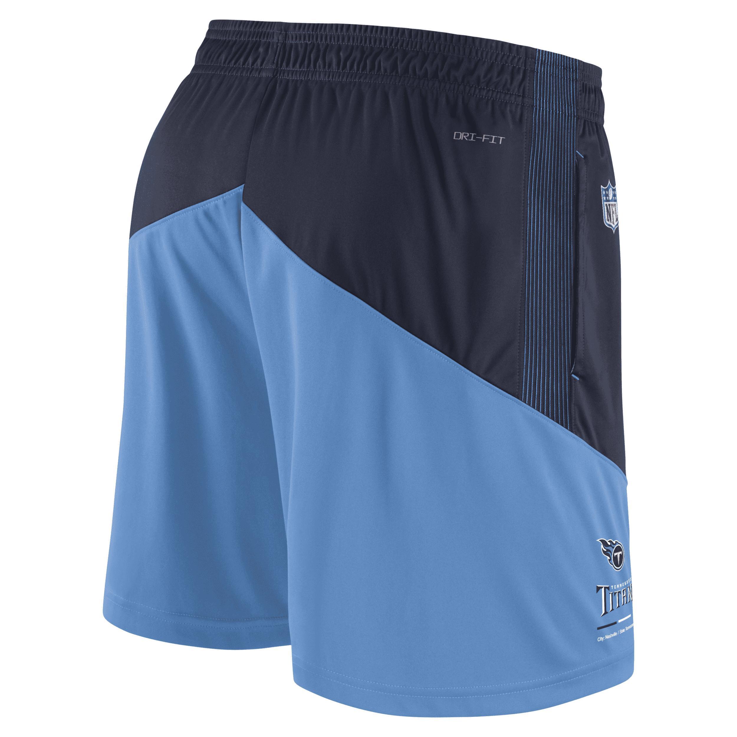 Mens Nike Navy Chicago Bears Sideline Primary Lockup Performance Shorts - Navy Product Image