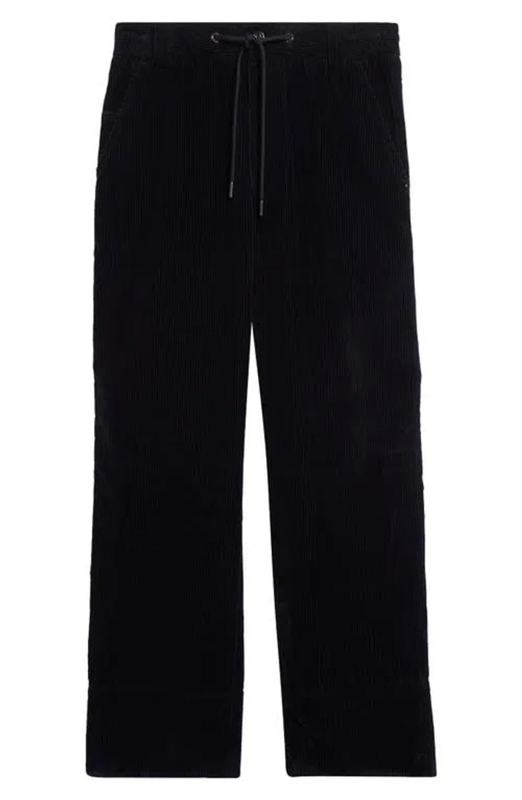 MONCLER Drawstring Corduroy Pants In Navy Product Image