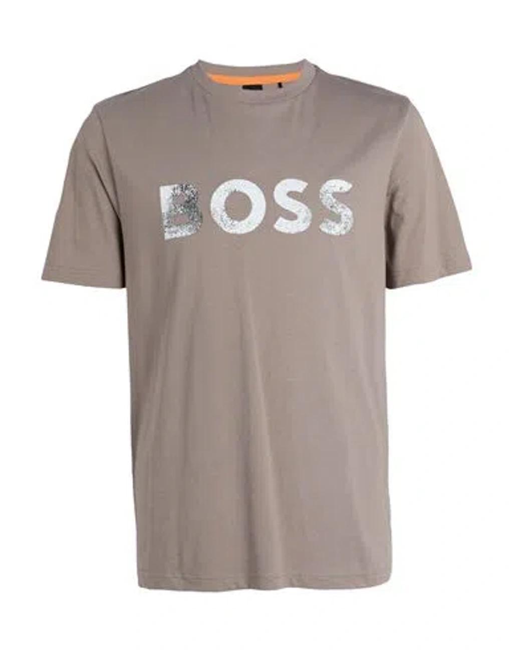 HUGO BOSS Boss Man T-shirt Light Brown Size Xl Cotton In Beige Product Image