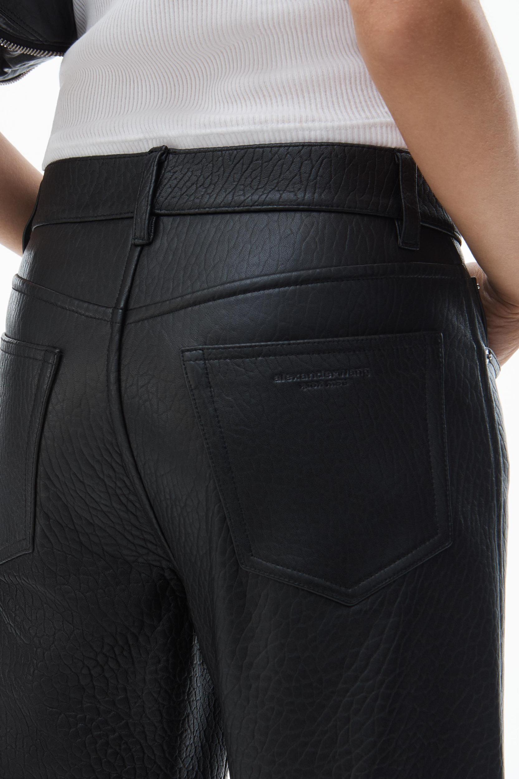 Ez - Mid Rise Relaxed Straight Pant In Primal Nappa Lambskin Leather Product Image