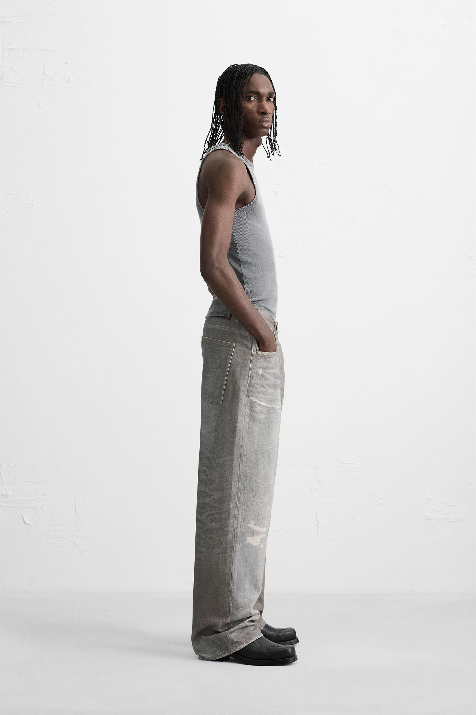 PRINTED BAGGY FIT JEANS Product Image