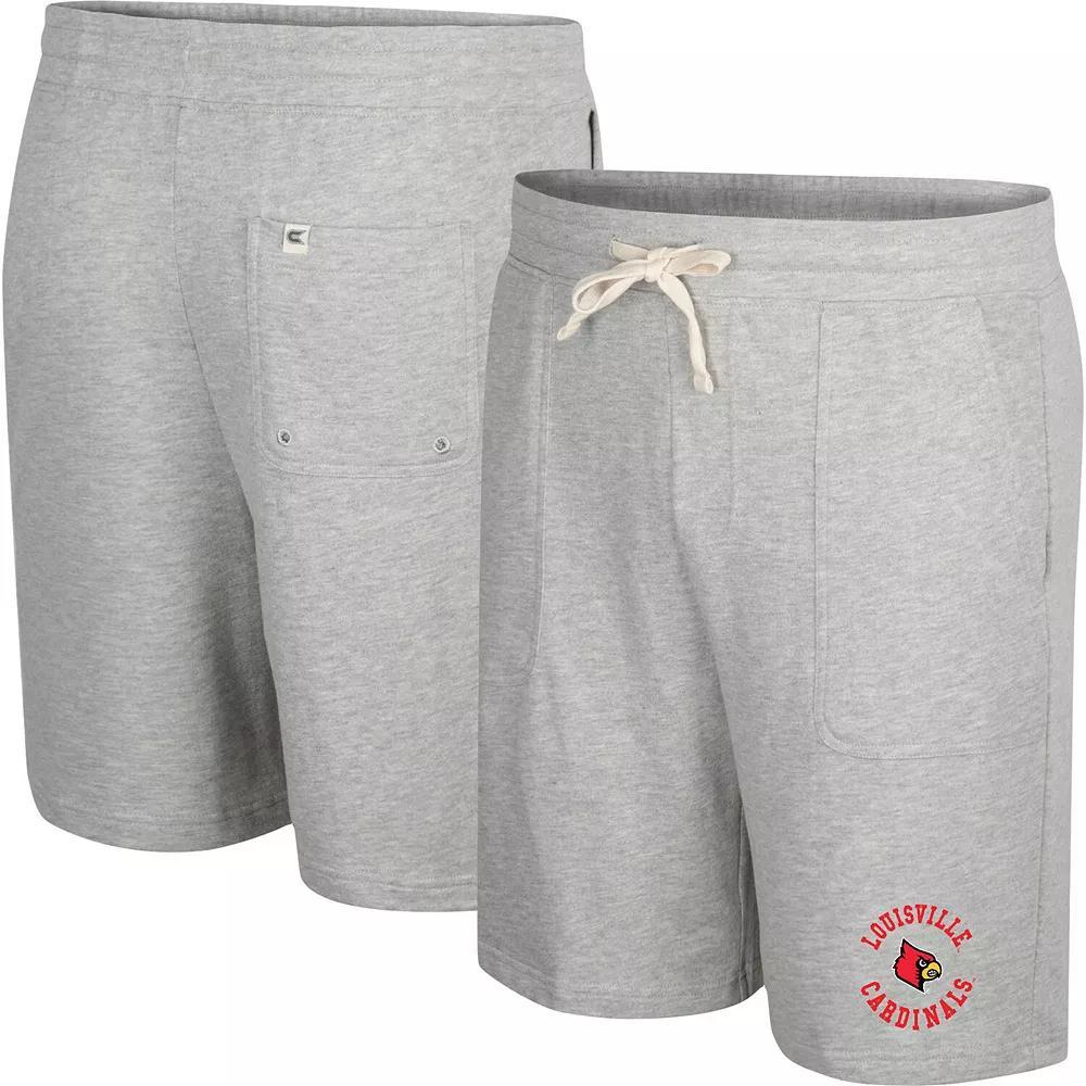 Men's Colosseum Heather Gray Louisville Cardinals Love To Hear This Terry Shorts, Size: Large, Grey Product Image
