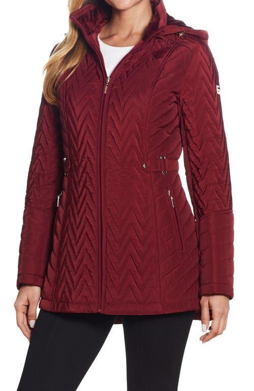 Womens Gallery Hooded Quilted Jacket Product Image