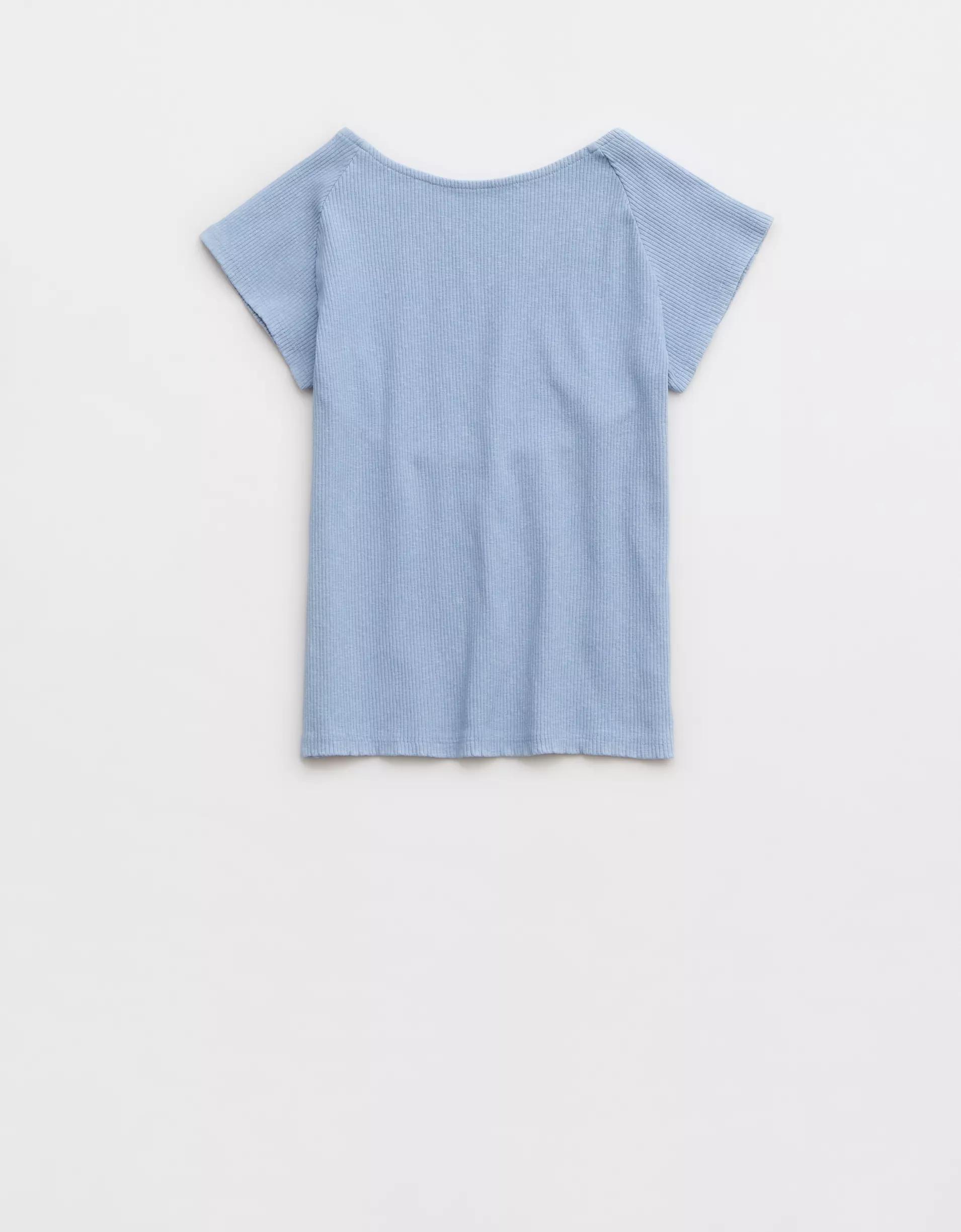 Aerie Ribbed Open Back T-Shirt Product Image