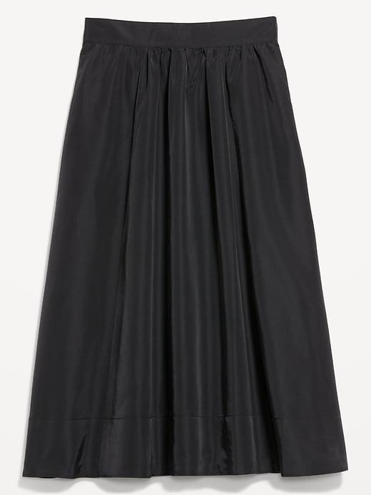 Taffeta Midi Swing Skirt Product Image