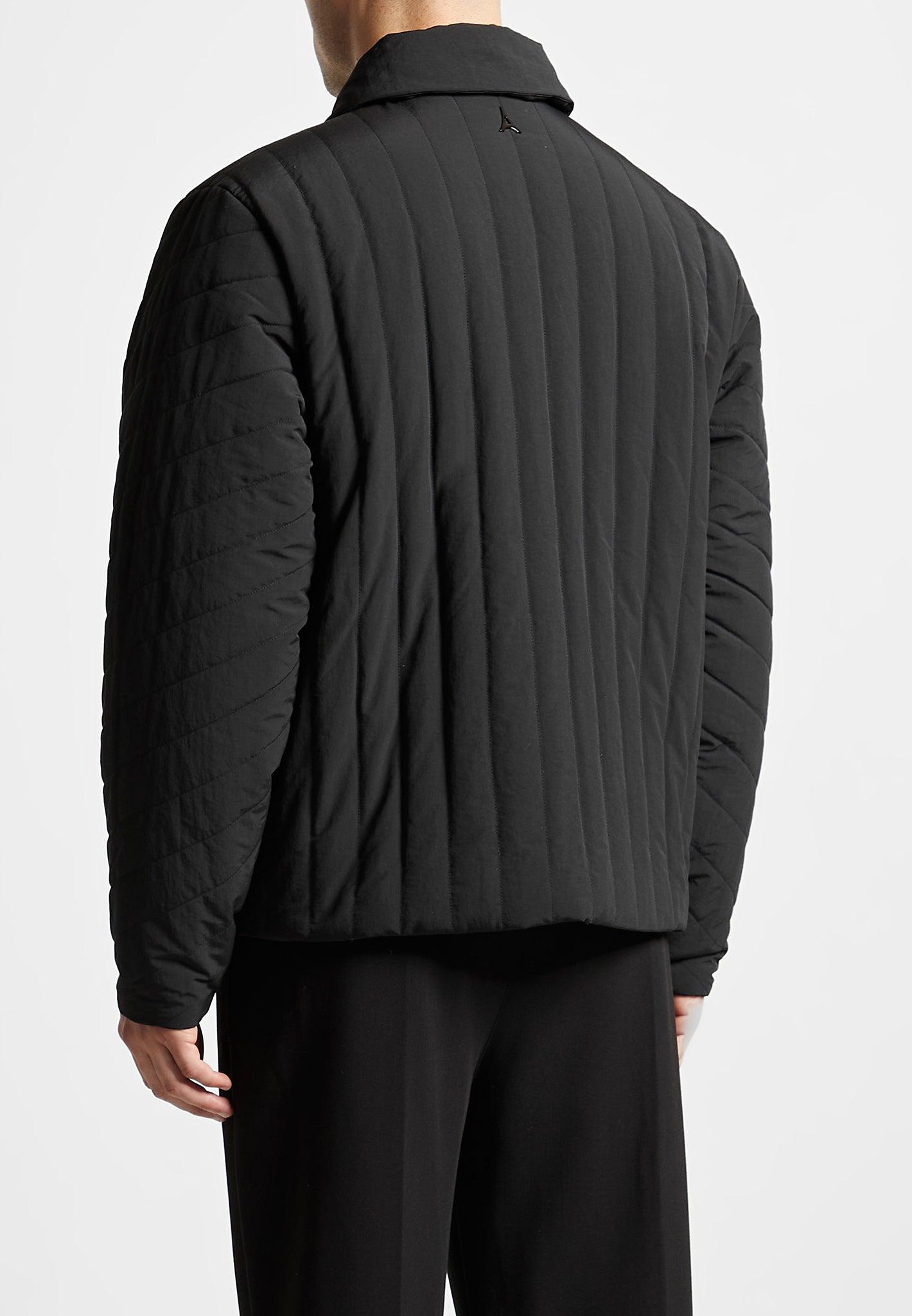 Quilted Harrington Jacket - Black Male Product Image