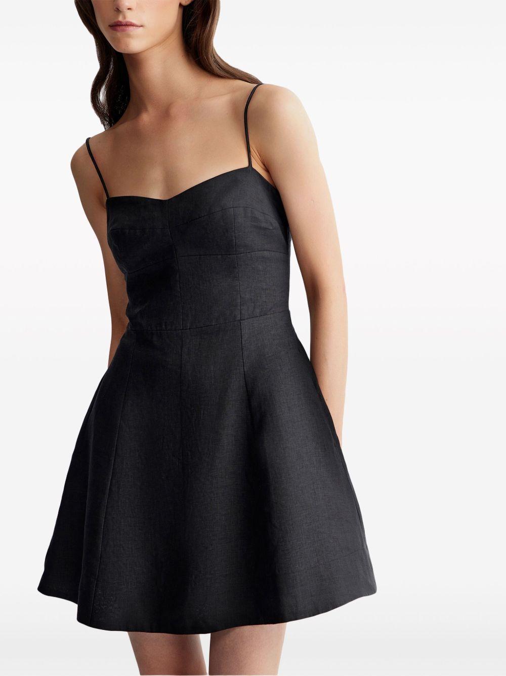 slip linen-cotton mini dress Product Image