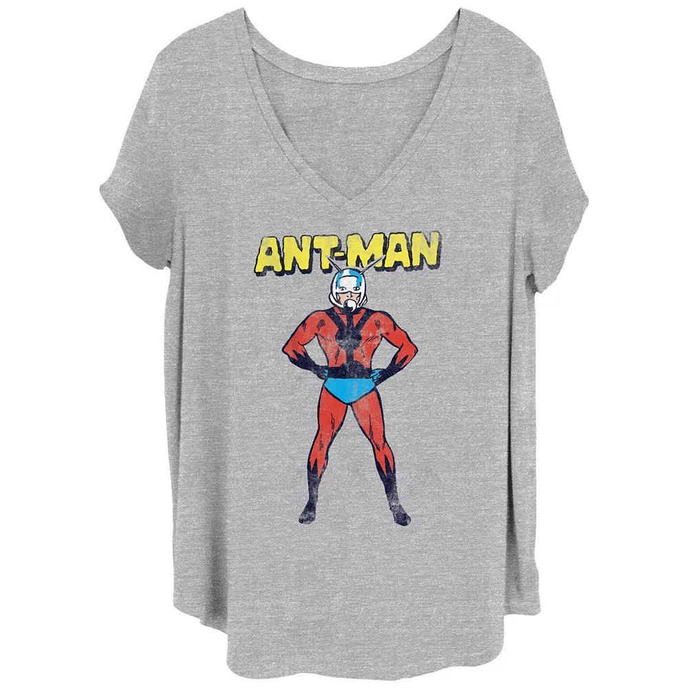 Juniors' Plus Size Ant-Man Comic Hero Pose Graphic Tee, Girl's, Size: 4XL, Grey Gray Product Image