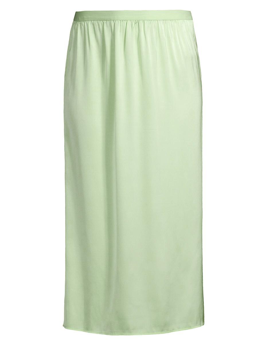 Womens Aimee Satin Midi-Skirt Product Image