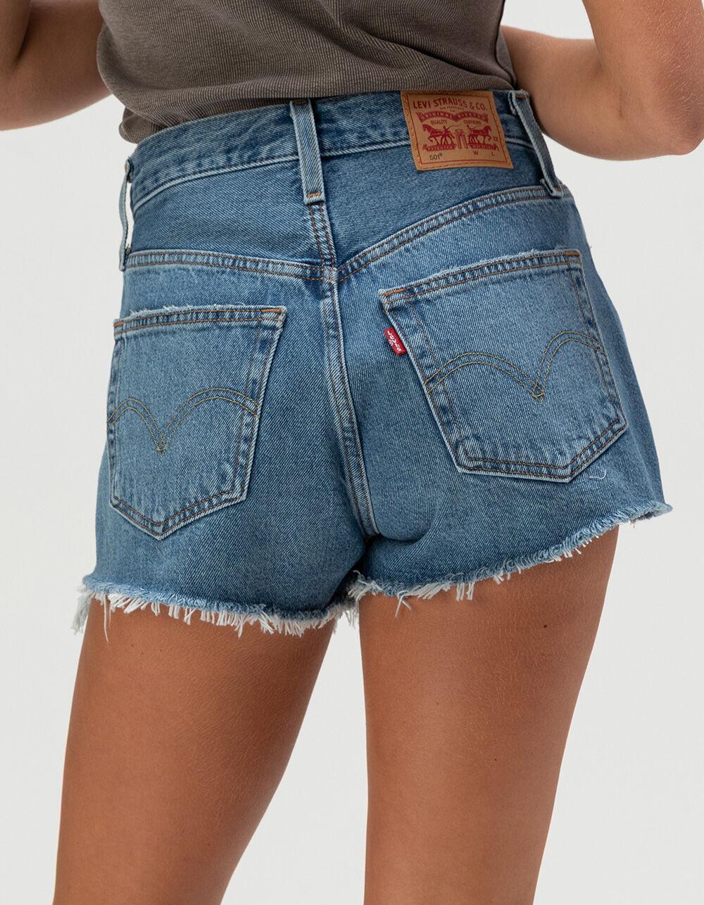 LEVI'S 501 Original Womens Denim Shorts - Blow Big Horns - MED BLAST Product Image