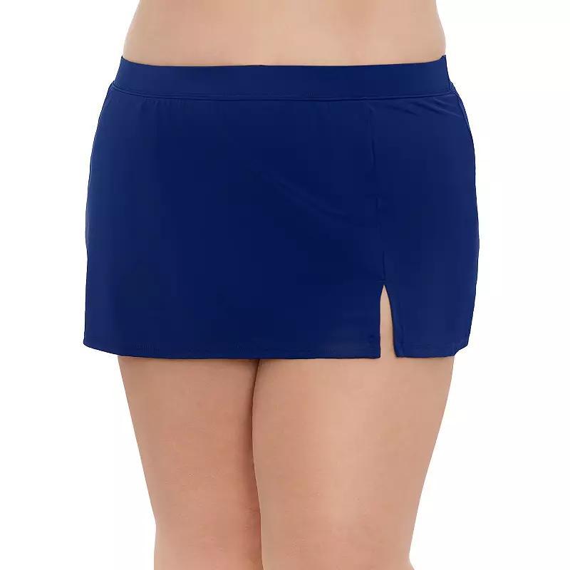 Plus Size Bal Harbour Tummy Control Swim Skirtini, Women's, Size: 3XL, Blue Product Image