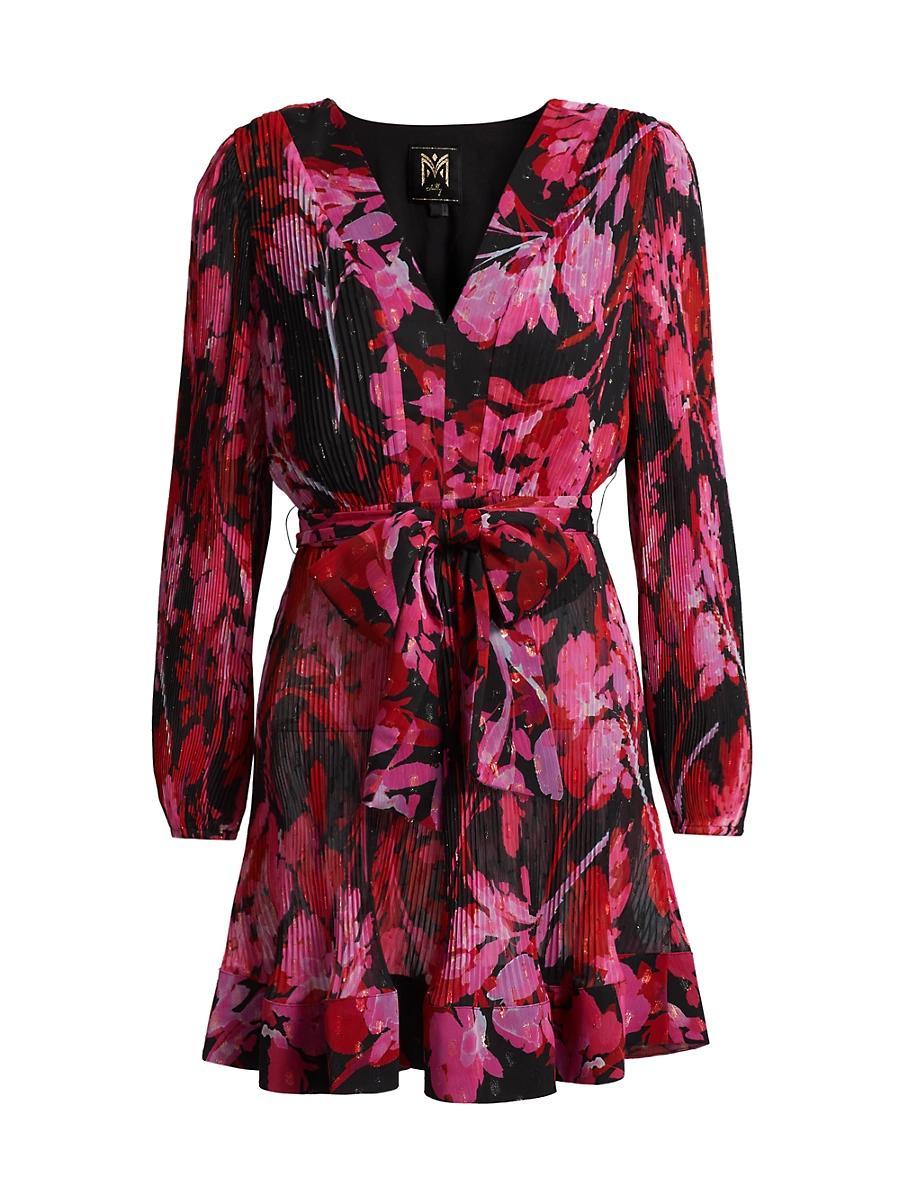 Womens Liv Floral Pleated Midi-Dress Product Image