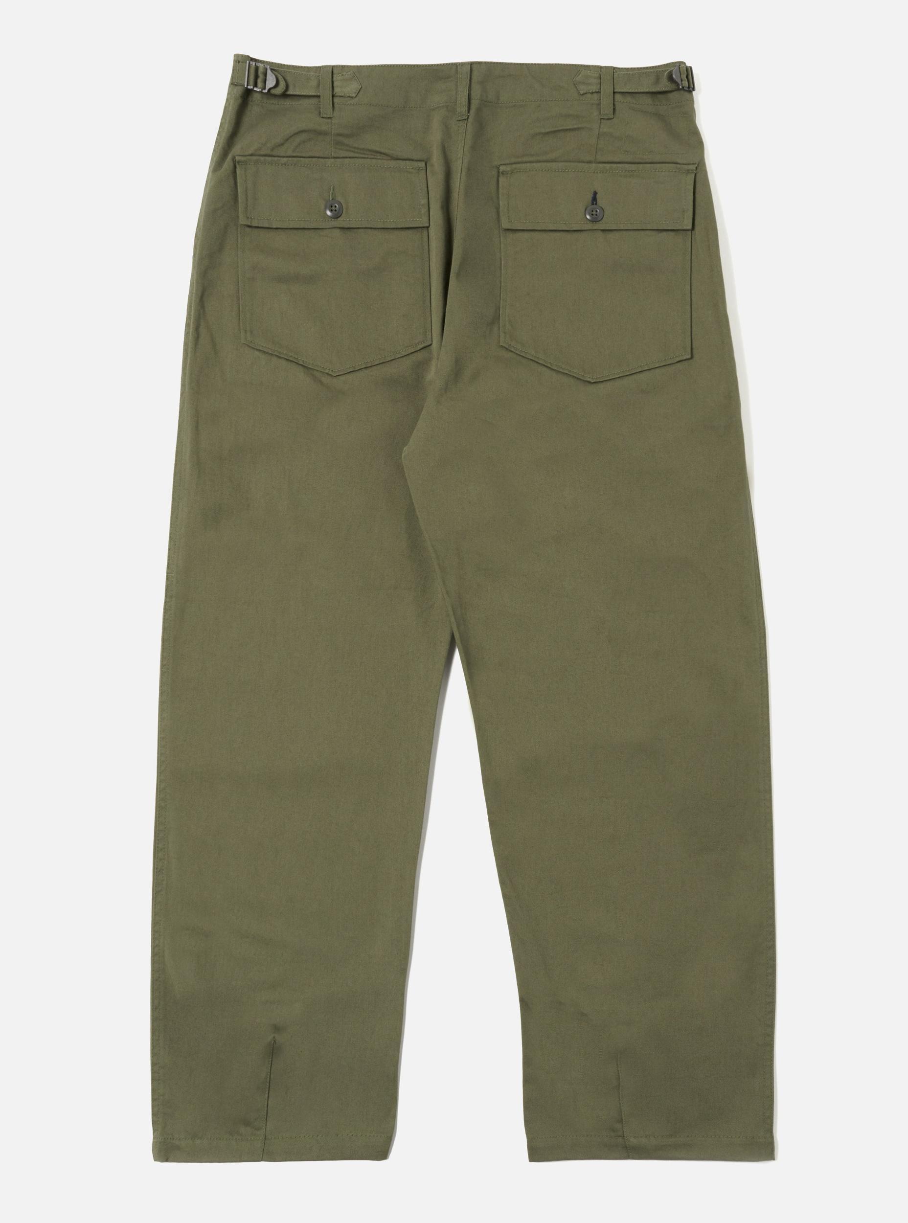 Universal Works Fatigue Pant in Light Olive Twill Product Image